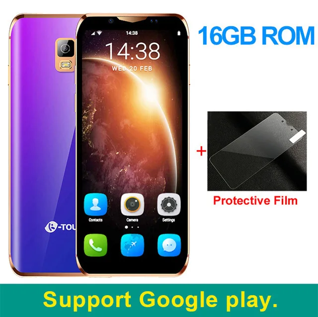 i10S 16GB Blue Мини-смартфон K-Touch i10, четырехъядерный, 3 ГБ, 64 ГБ, 3,46 дюймов, 6D, изогнутое стекло, экран, Android 8,1, Face ID, wifi, маленький смартфон 4G - Цвет: i10S 16GB Blue