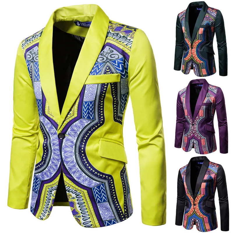 

2021 Autumn New Personalized Casual Suit Ethnic Style Plus Size M-3xl Lim Fashion All-match Trend Men Jacket Tide Free Shipping