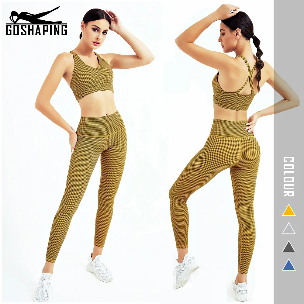 

Women's Tracksuit Yoga Sets Gym Fitness Sports Workout Bra Suits Summer Clothing Woman Sportswear High Waist Athletic Leggings