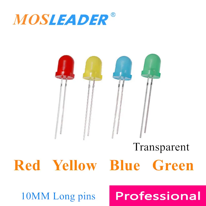 Длинные штифты прозрачные светодиодные 10 мм погружной светодиодный диоды