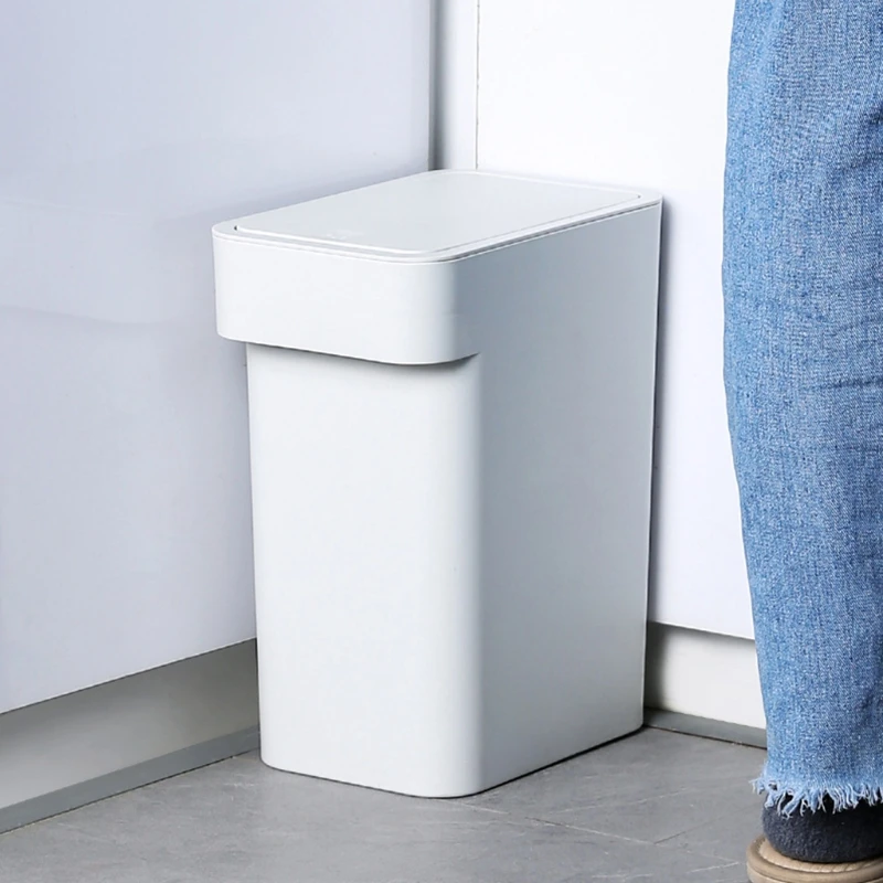 Бытовая дверца шкафа маленькая квадратная корзина для мусора с раздвижной