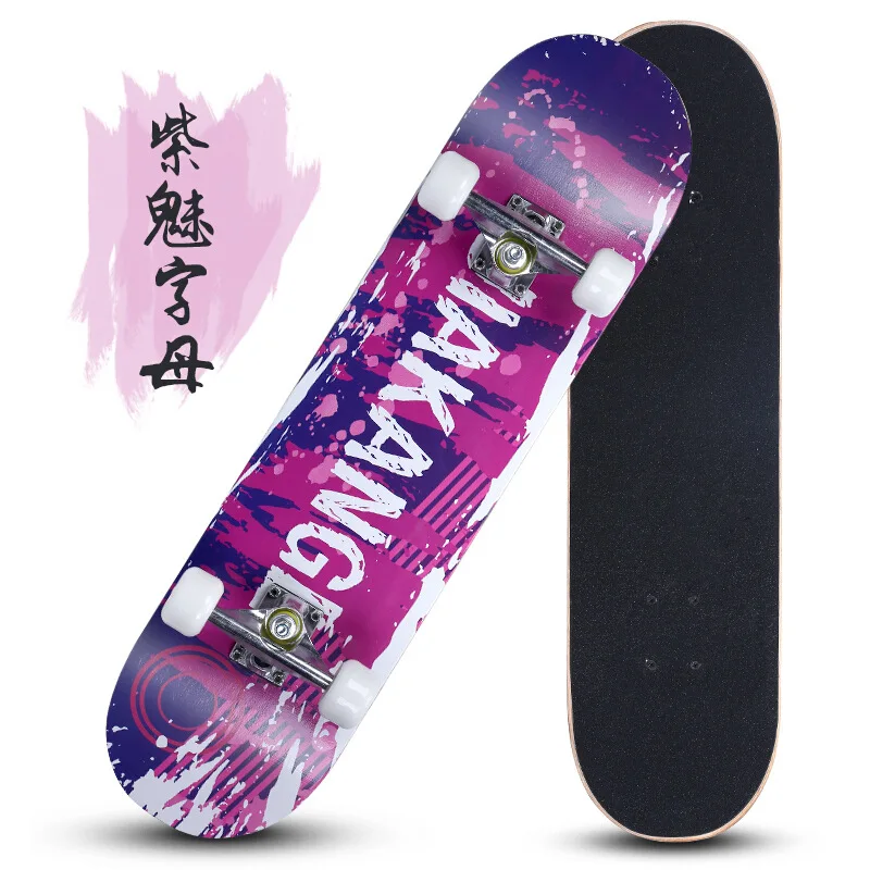 

Longboard Professional Skateboard Kids Street Shape Freestyle Maple Skateboard Street Brushing Rullebrett Entertainment BY50HB