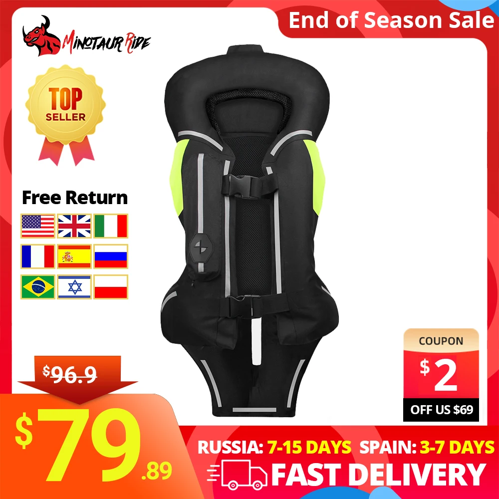 Мотоциклетная воздушная сумка бронированный жилет светоотражающая куртка для