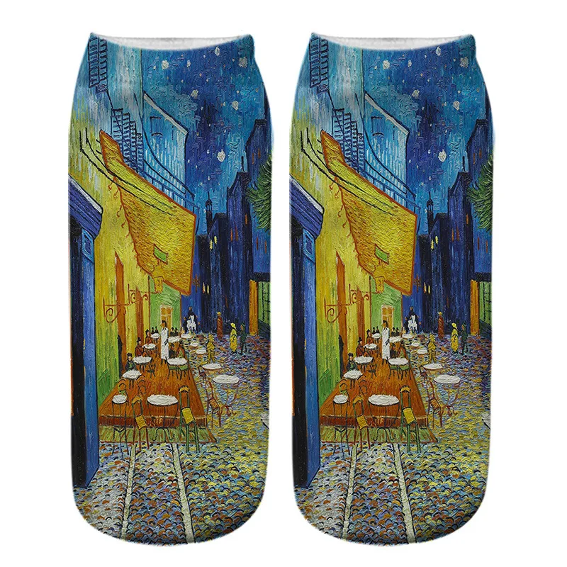 

3D Printing Daisy Socks Women Harajuku Funny Cotton Short Socks Female Kawaii Cute Woman Ankle Socks