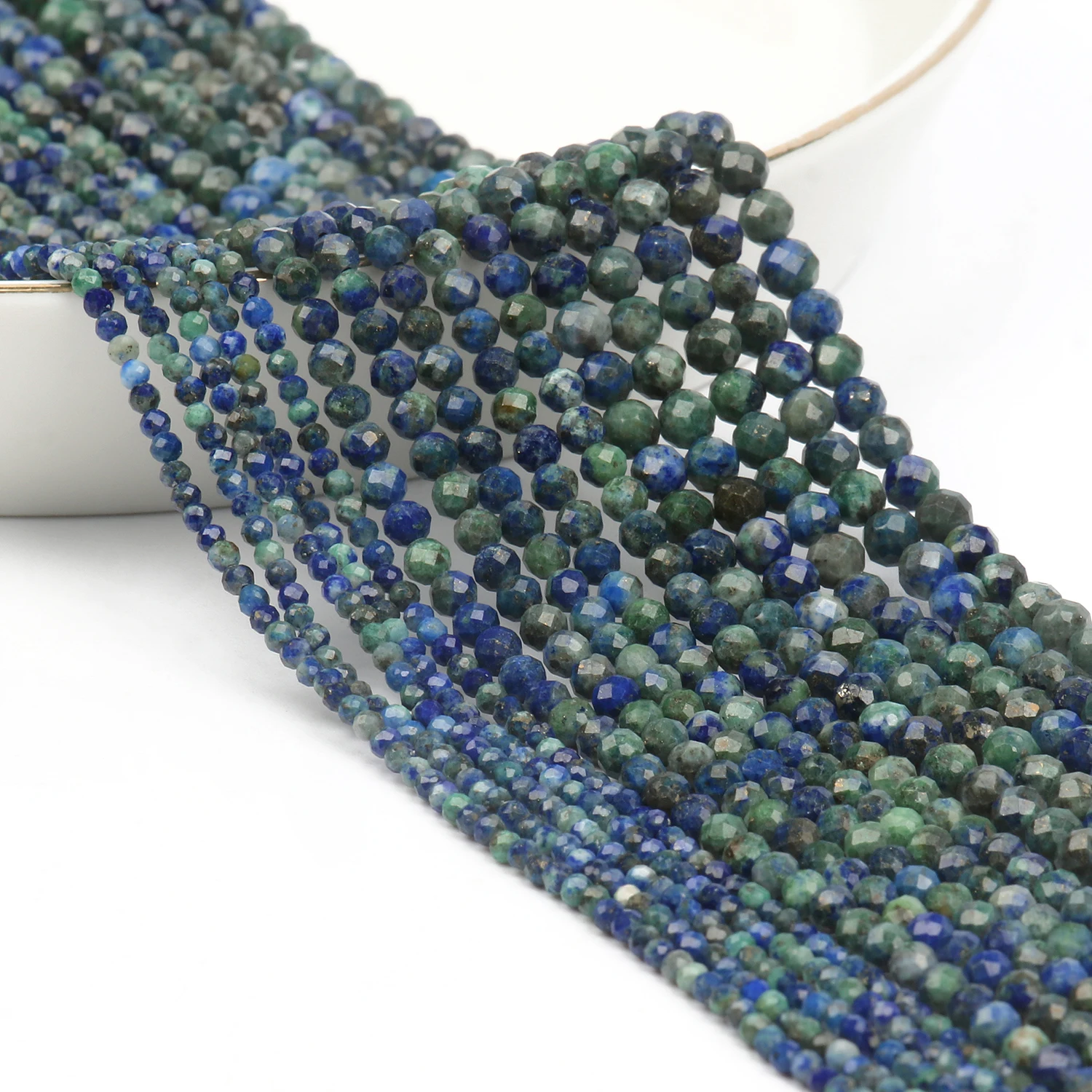 

Small Lapis Lazuli Faceted Waist Beads Natural Stone Loose Spacer Beads for Jewelry Making DIY Handmade Bracelet Necklace 15''