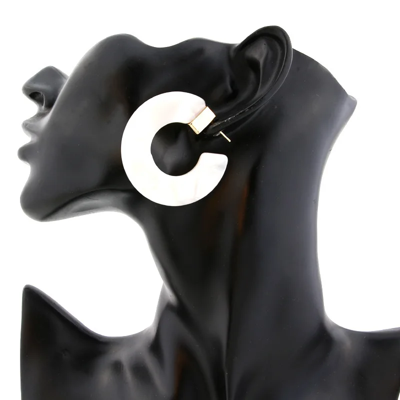 Новые квадратные акриловые круглые серьги для женщин модные эффектные ювелирные