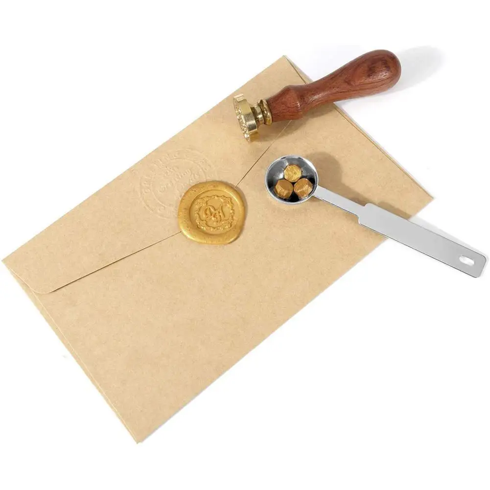 Набор из 100/300 шт. ВОСЬМИУГОЛЬНОГО воска для запечатывания серебряная ложка