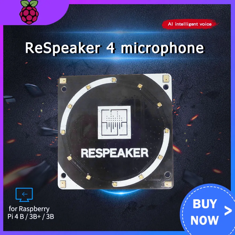 Raspberry Pi 4 Модель B ReSpeaker Mic массив для микрофонов голосовой связи AI микрофон Плата