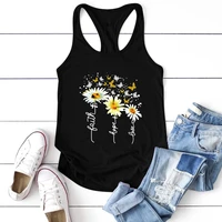 2020 fashion faith hope love flower butterfly print tank top women sleeveless summer vest aesthetic o neck graphic ladies tops