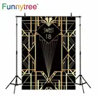 Милый фон Funnytree для фотосъемки в стиле Великий Гэтсби, черный фон на заказ для вечерние, фотография фотосессия