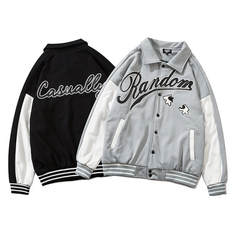 Куртка мужская в стиле Харадзюку Модный повседневный бейсбольный Бомбер с