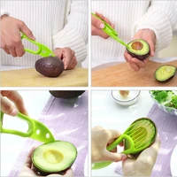 3 in 1 shea corer slicer avocado butter fruit peeler multifunction fruit cutter pulp separator plastic kitchen vegetable tools