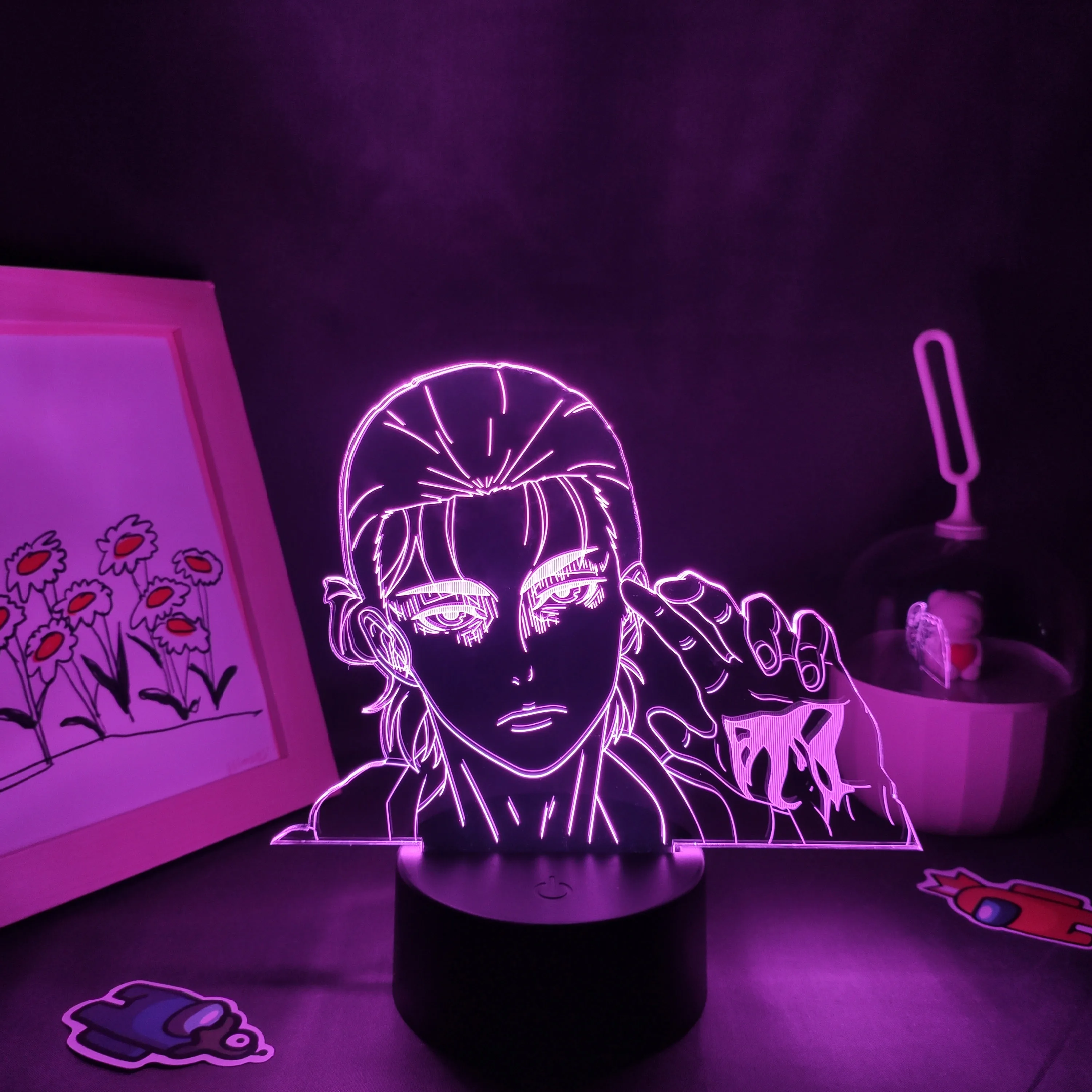 Фигурка аниме атака на Титанов 4 светодиодная Ночная лампа Эрена Егера