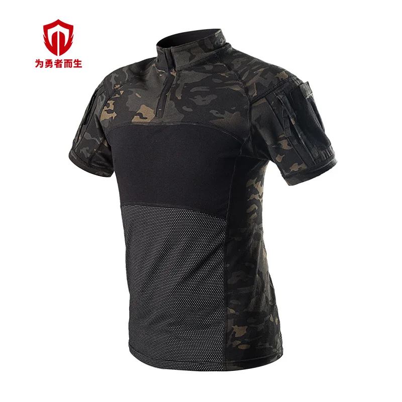 

Summer New G4FROG Short Sleeve Exercise Camouflage Top Quick-DryingT T-shirt Cotton Skin-Friendly Training Suit