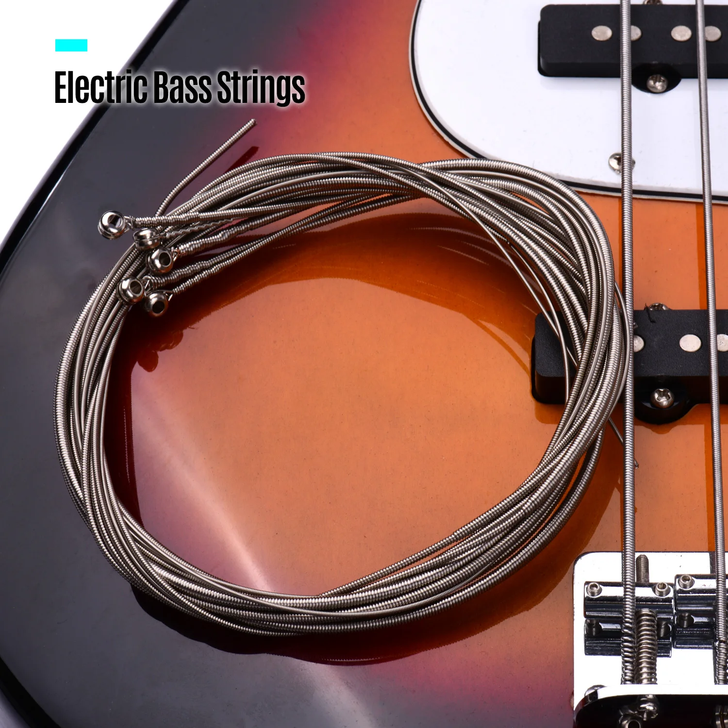 

Electric Bass Guitar Strings Hexagon Alloy Wire Nickel Wound Bright Corrosion Resistant 5 Strings Set(.045-.125) Extra Light