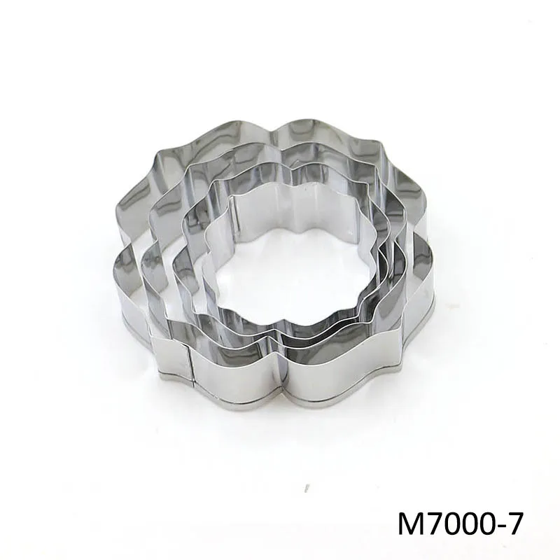 M7000-7 4 шт. в форме цветка, Свадебный декор для вечеринки, инструменты для украшения торта, формы для выпечки печенья, резак для торта, кухонные гаджеты - Цвет: M7000-7