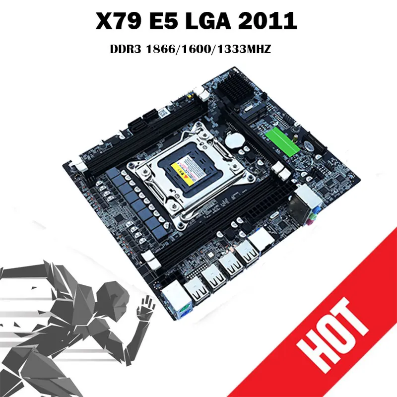 X79 E5 Настольная компьютерная материнская плата LGA 2011 Двойные каналы RECC игровая материнская плата платформа ЦП поддержка i7 Xeon для Intel