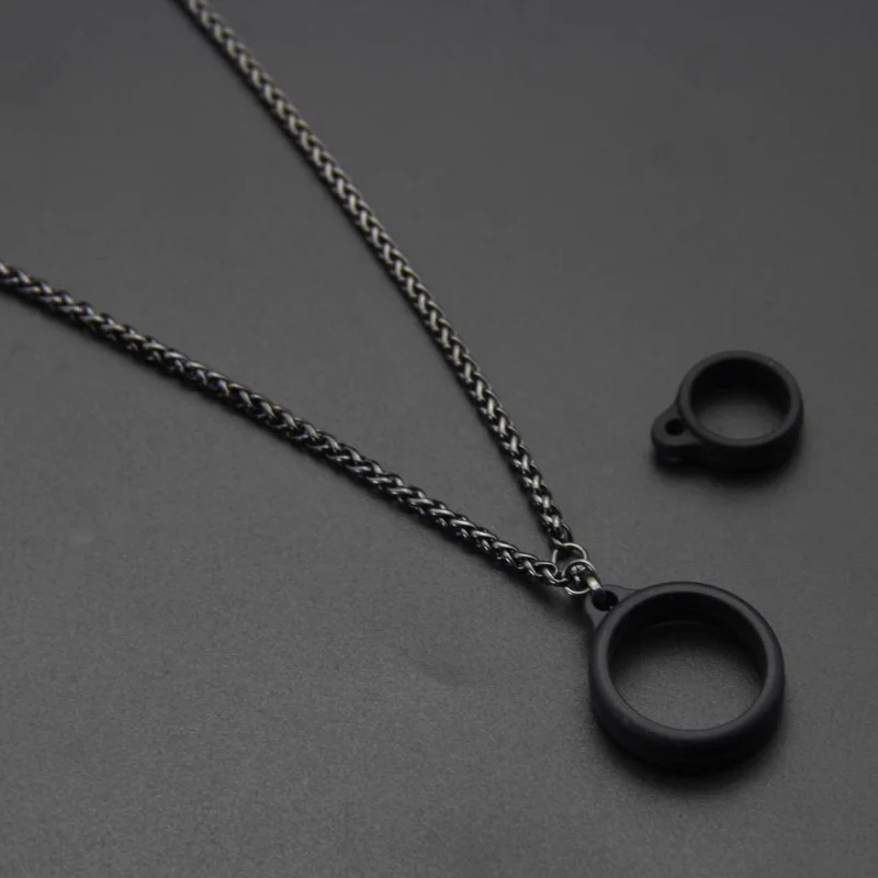 

2020 new Vape POD Silicone metal lanyard necklace with 2 rings vapeband For nfix novo zero relx yooz nord caliburn crown