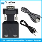Переходник VGAHDMI, 1080p, преобразователь аудио, видео, для ПК, ноутбука, HDTV, проектора