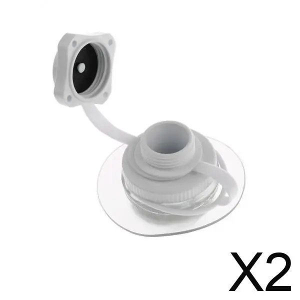 

2xReplacement Air Valve Cap Screw For Inflatable Boat Kayak Raft Airbed White