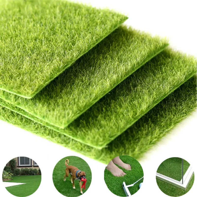 

Grass Mat Green Artificial Fake Lawns Turf Carpets Garden Ornament DIY Craft Artificial Lawn Grass for Wedding Party Decoration