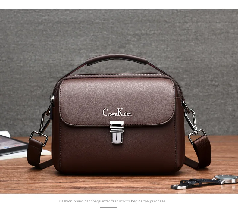 

Men's Handbag Shoulder Bags PU Leather Messenger Bag Stylish Casual Business Small Shoulder Bag Male Crossbody Shoulder Bags