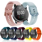 Ремешок силиконовый для часов, мягкий браслет для Amazfit BiP GTR, HuaWei GT 2, Samsung Galaxy Watch Active, 20 мм 22 мм