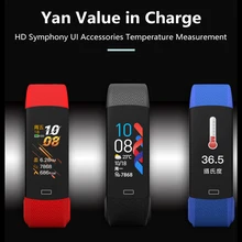 B6 Smart Bracelet with Body Temperature Measurement Heart Rate Sports Waterproof Temperature Measurement bike Wearable Devices
