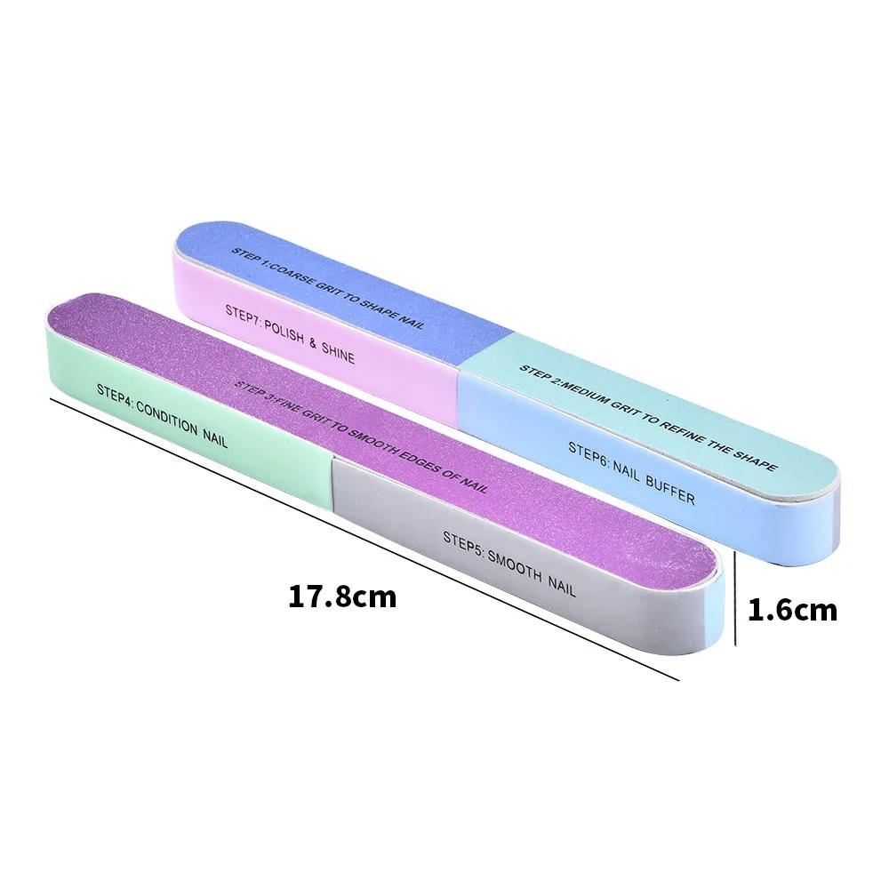 

Hot Sell 5Pcs Professional Nail Tools Seven-sided Polishing and Rubbing Strips Multi-function Rubbing Strips Nail File Wholesale