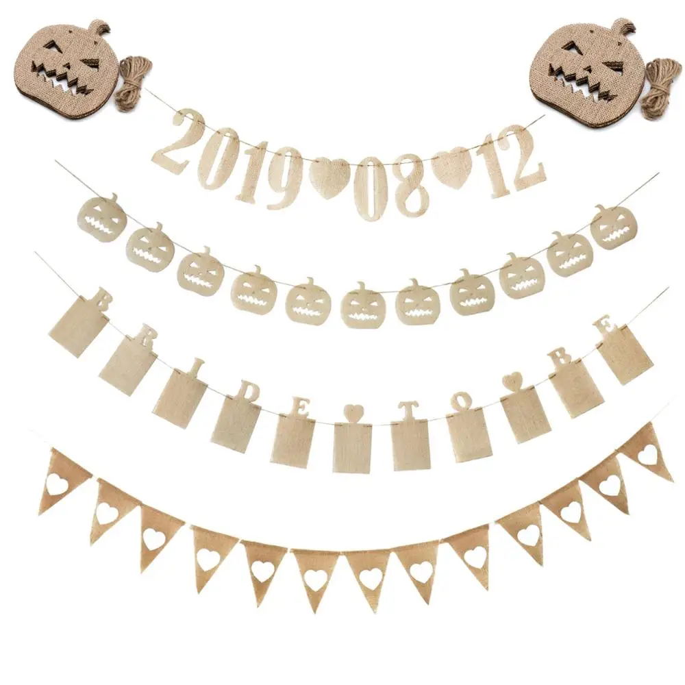 Винтажный Мешковина баннер с числом фон джутовый гессиан 0-9 цифр Бантинг DIY Декор