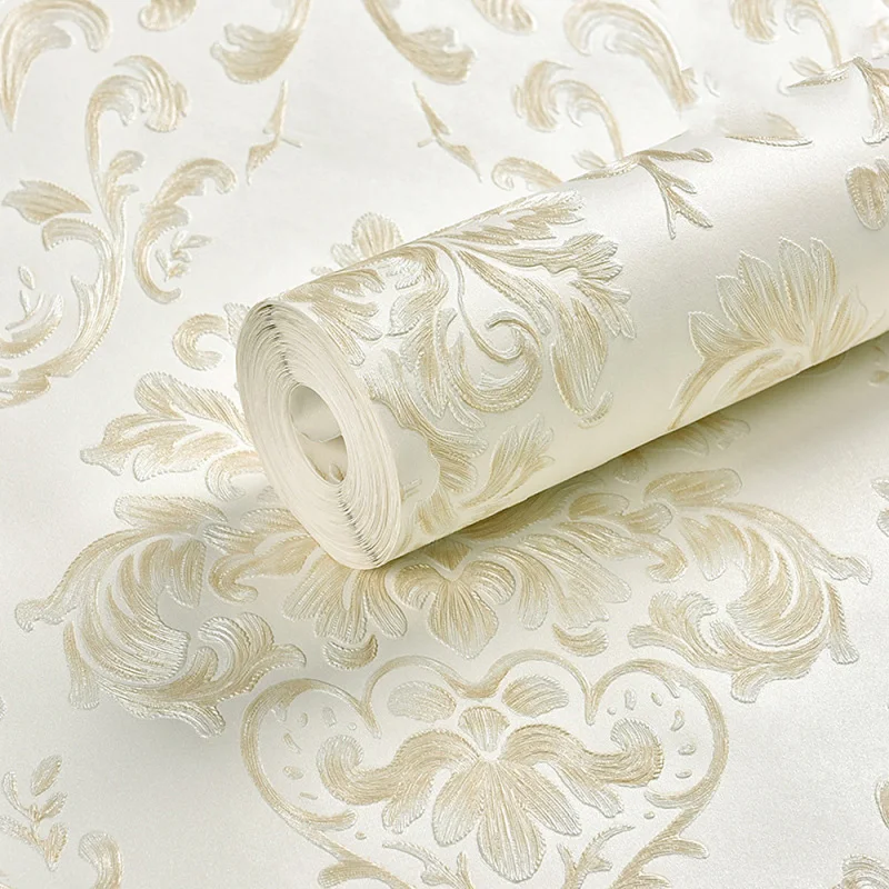 

100x53cm European Style 3D Wallpaper Bedroom Fine Embossed Non-woven TV Background Wall Living Room Wall Paper