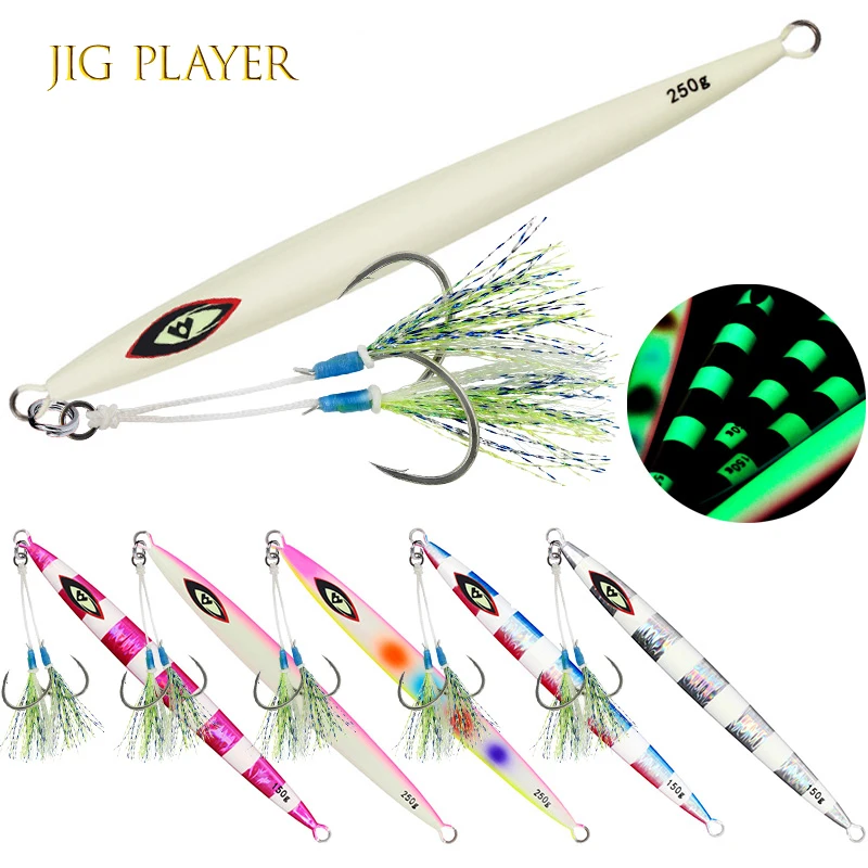 Джиг-плеер быстрые тяжелые тонущие металлические приманки для джиггинга 150 г 200 250