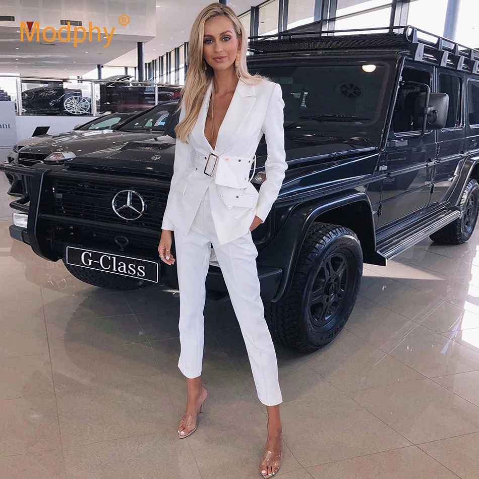 Новинка Весна 2021 Женский комплект из двух предметов пикантный пиджак с отложным