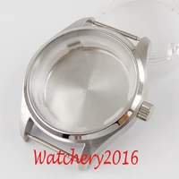 40mm corgeut sapphire glass 316l stainless steel watch case fit nh35 nh35a nh36 movement