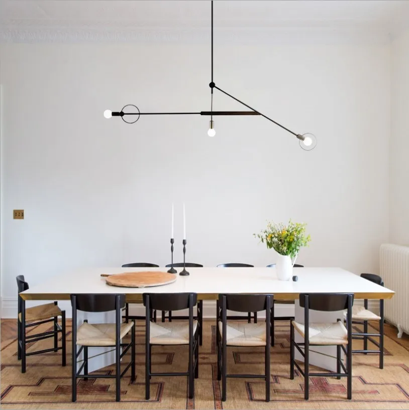 Modern geometric art Pendant Lights Nordic line Hanging Lamp Loft Industrial Home Decor Kitchen Light Fixture Luminaire Lighting