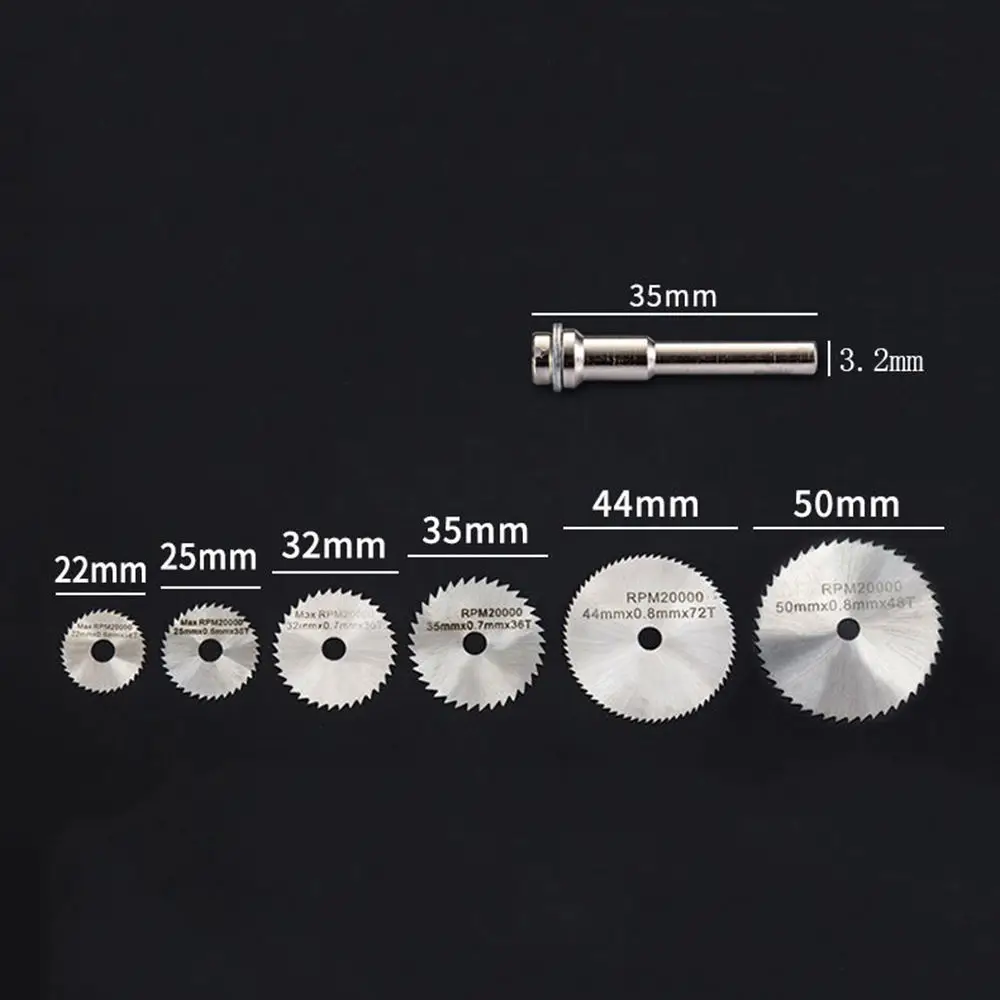 

6 Saw Blade High-speed-steel Circular Rotary Blade Wheel Discs Mandrel For Tools Wood Cutting Saw