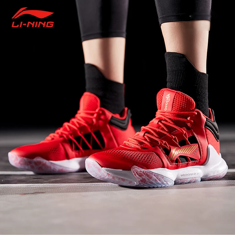 Li-Ning мужская Шторм Профессиональная баскетбольная обувь TUFF RB носимая поддерживающая подкладка облачная Спортивная обувь Кроссовки ABAP073 JAS19
