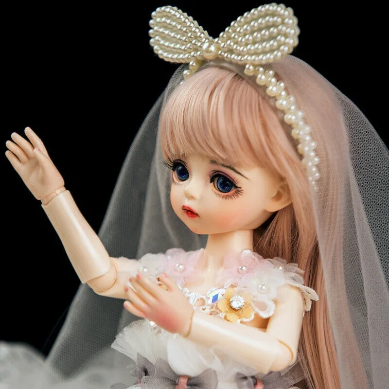 

30 см BJD девушка кукла с Макияж лица и сменные глаза парик одежда игрушка детский подарок силиконовая Модная Кукла кино и ТВ