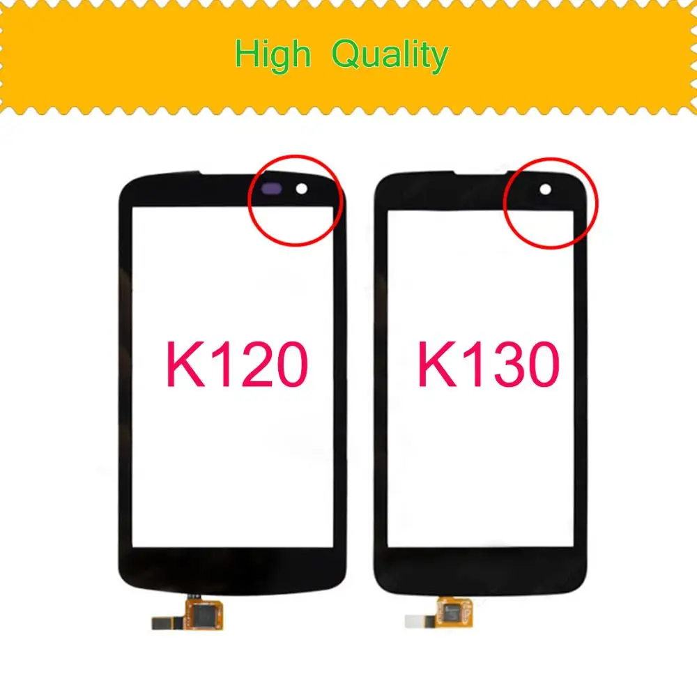 10 шт./партия для LG K4 K120 K120E K121 K130 K130E сенсорный экран дигитайзер сенсор переднее