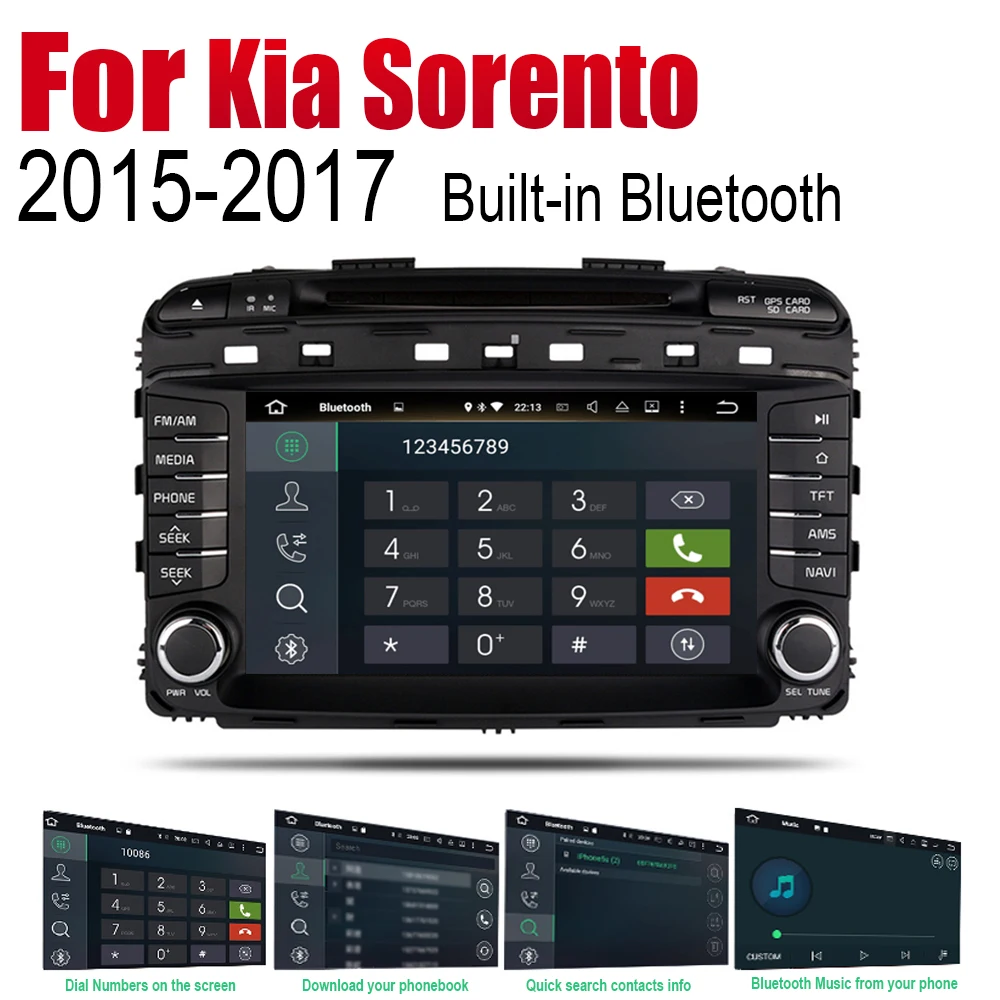 Автомобильный dvd-плеер gps навигация для Kia Sorento Prime KX7 автомобильный Android мультимедийная система экран Радио стерео