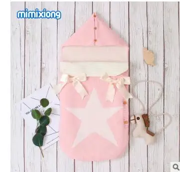 Пеленальные мешки для новорожденных трикотажные зимние одеяла с пятью звездами