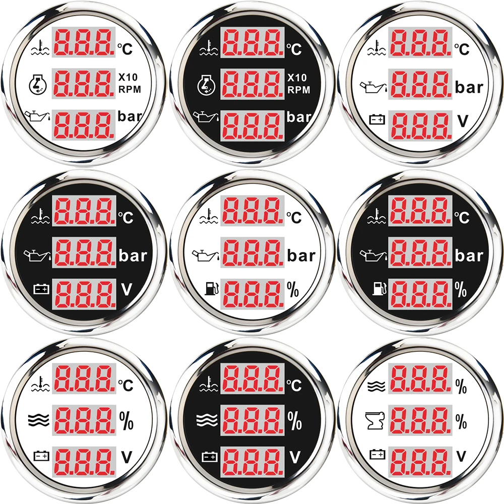 Цифровой измеритель температуры воды вольтметр датчик давления масла и сточных