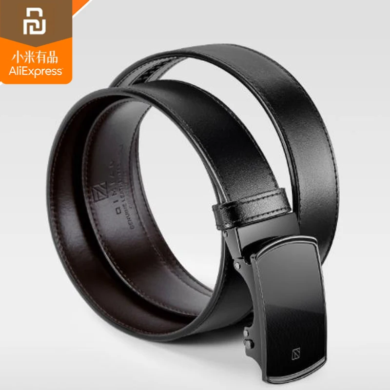 

Best quality youpin mijia Italian leather automatic buckle belt fashion 120cm long men's aluminum buckle best gift
