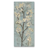 no framed hand painted oil painting on canvas wall art modern chinese style abstract white flowers panel set for women men kids