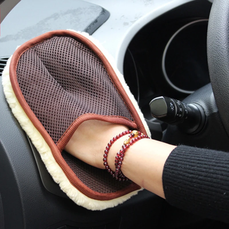 Тюнинг автомобиля шерстяные мягкие перчатки для мытья Чистящая Щетка Honda CRV Accord