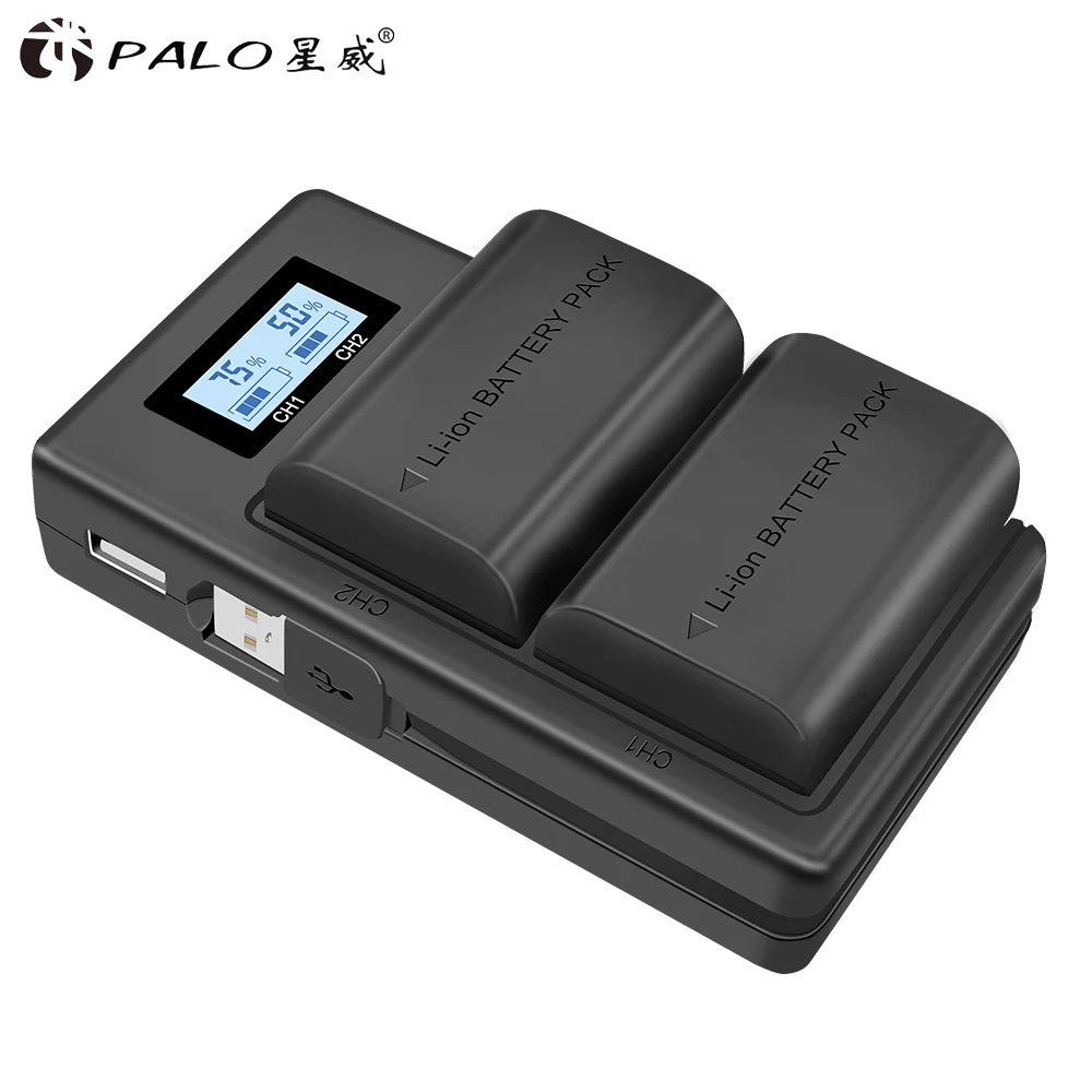 Аккумулятор для камеры PALO LPE6 LP E6 E6N 4 шт. + ЖК-дисплей двойное зарядное устройство