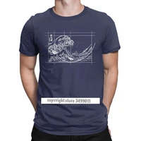 hokusai meets fibonacci sequence golden ratio mens t shirt math technical geek casual tshirts round neck tops t shirts tops