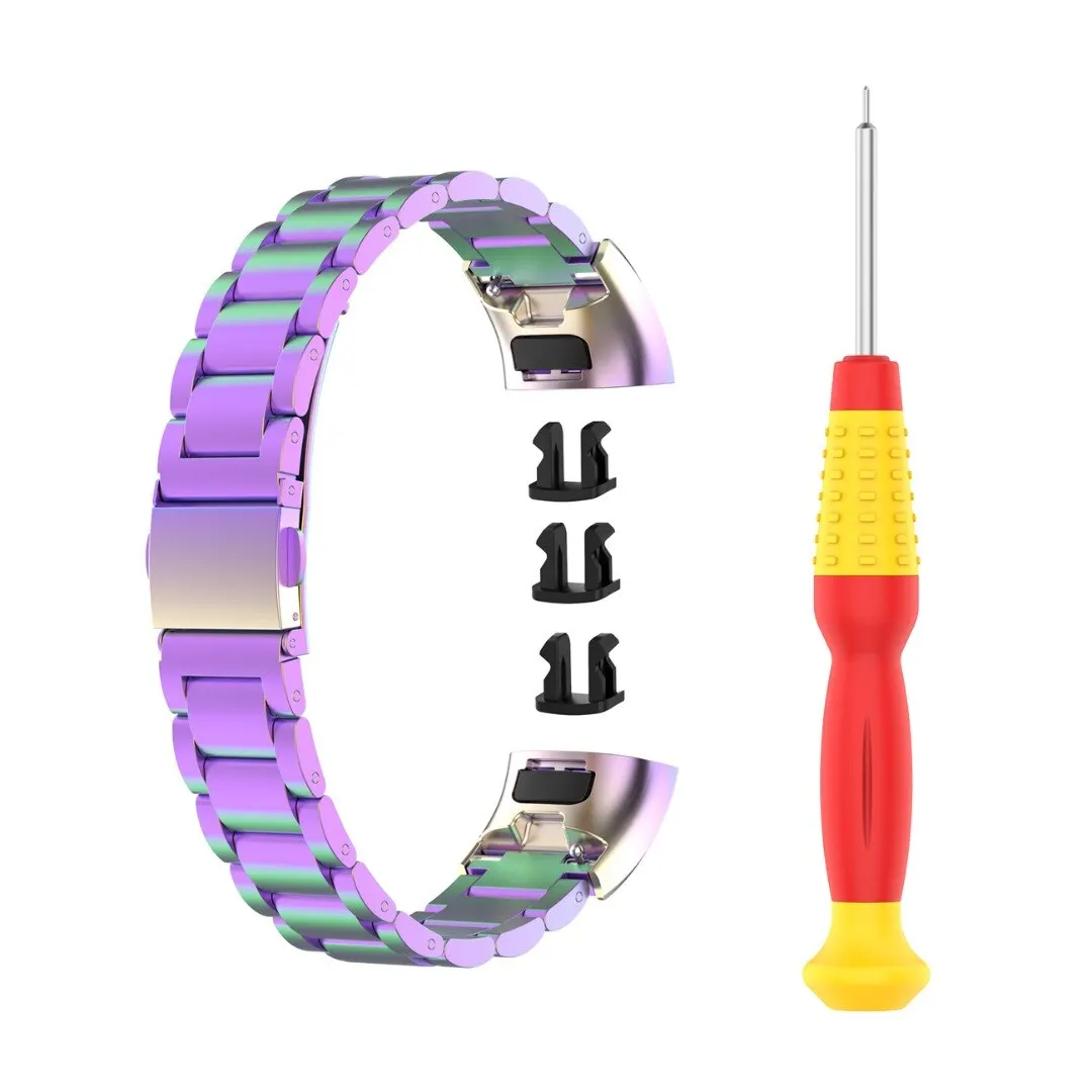

Fashion Replacement Wristband With Snap Button Tool Classics Stainless Steel Strap For Huawei Band 4 Pro Band 3 Pro Band 3 Watch