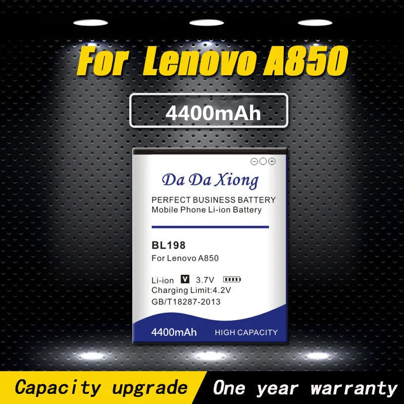 Аккумулятор BL198 на 4400 мА · ч для телефона Lenovo A850 A860E S890 A859 A830 K860 K860i A678T S880