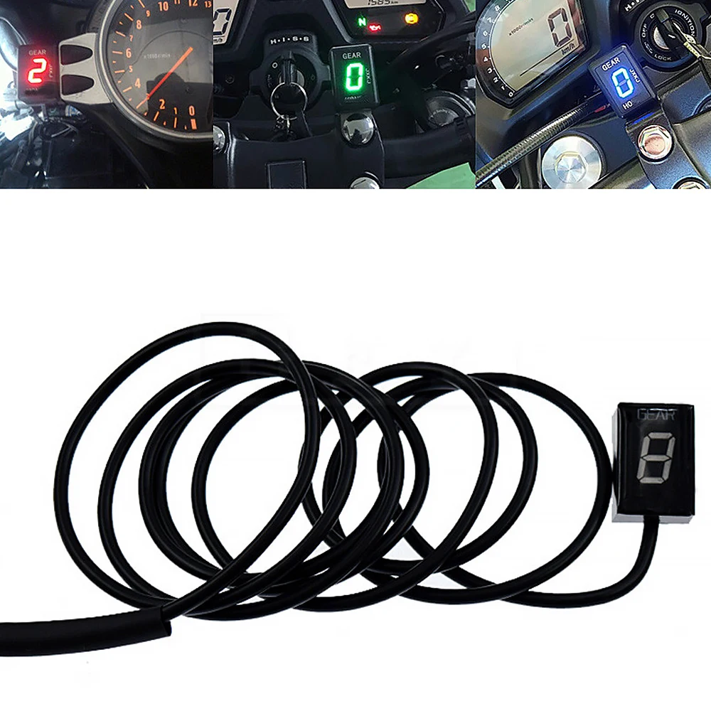 

Motorcycle LCD Electronics 1-6 Level Gear Indicator Moto 6 Speed Digital Gear Meter For Honda 919 Hornet 2002 - 2008 599 Hornet